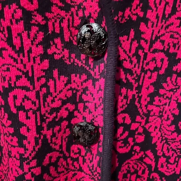 Gorgeous red and black sweater cardigan blazer - Picture 5 of 6